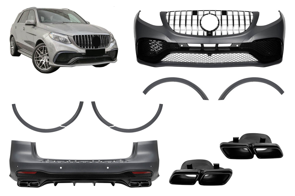 Pachet tuning tip 63 compatibil cu Mercedes GLE W166 (2015-2018) cu grilă GT