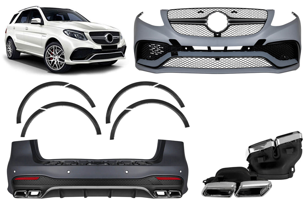 Pachet tuning tip 63 compatibil cu Mercedes GLE W166 (2015–2019) cu bara spate