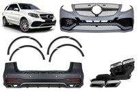 Pachet tuning tip 63 compatibil cu Mercedes GLE W166 (2015–2019) cu bara spate