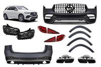 Pachet tuning tip 63 compatibil cu Mercedes GLE W167 (după 2020) cu faruri și stopuri