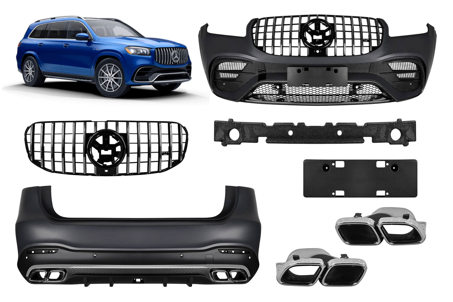 Pachet tuning stil 63 compatibil cu Mercedes GLS X167 (2020–2023)