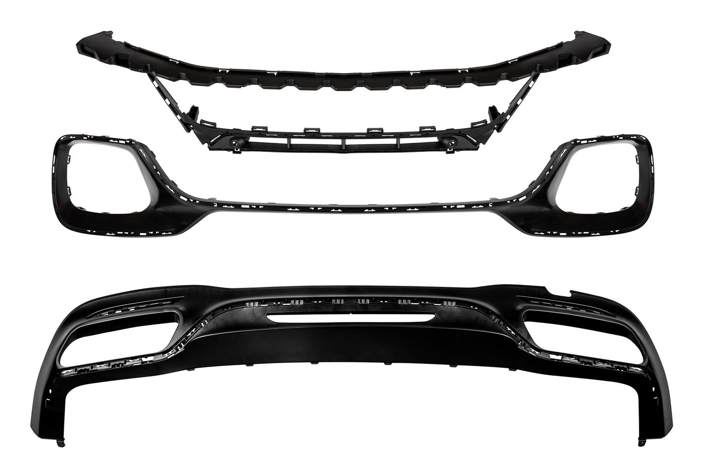 Pachet tuning tip 63 compatibil cu Mercedes S W222 (2013-2017), cu faruri, stopuri, grilă, praguri laterale, compatibil cu ampatament lung