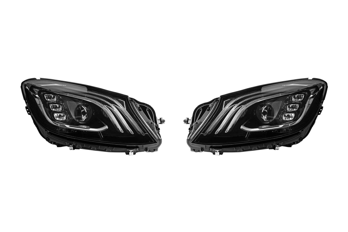 Pachet tuning tip 63 compatibil cu Mercedes S-Class W222 (2017-2020), cu faruri LED, fără praguri laterale