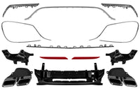 Pachet tuning tip 63 compatibil cu Mercedes S-Class W222 (2017-2020), cu faruri LED, fără praguri laterale