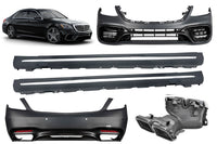 Pachet tuning tip 63 compatibil cu Mercedes S-Class W222 ampatament lung (2017-2020), cu praguri