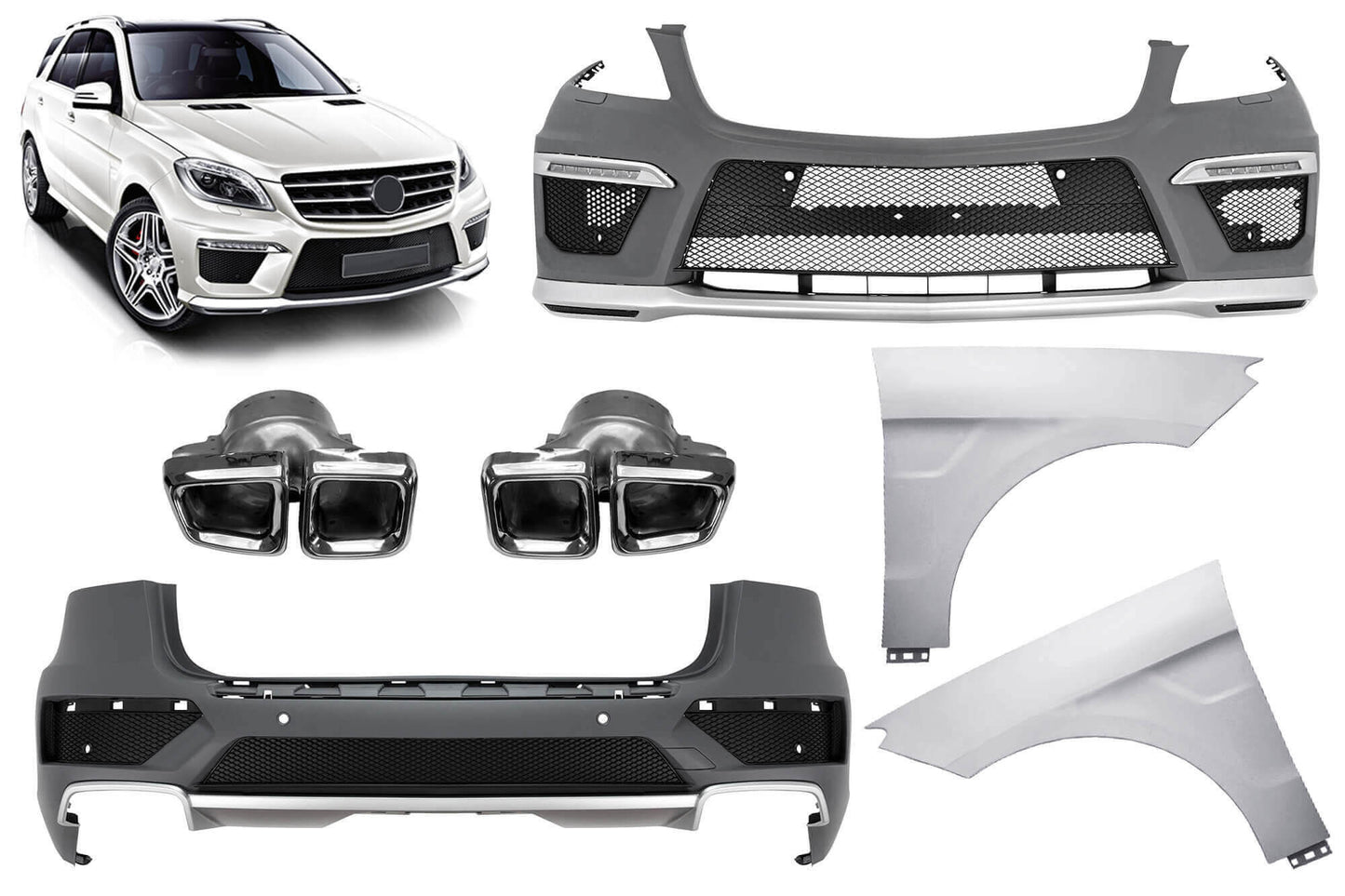 Pachet tuning tip 63 compatibil cu Mercedes ML W166 (2012-2015)