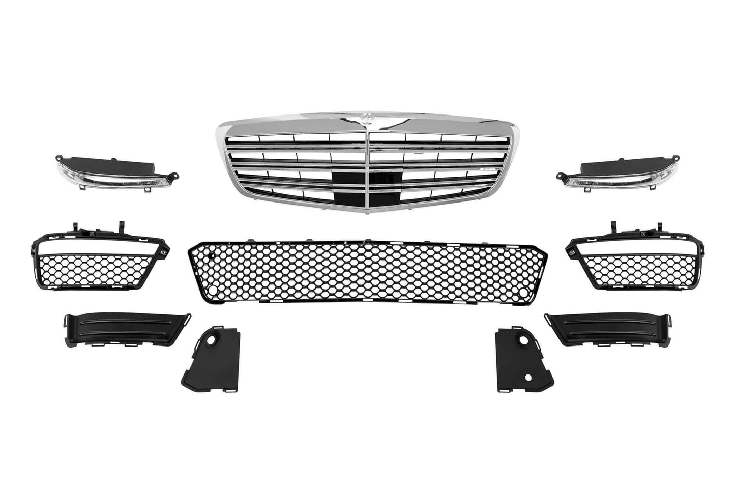 Pachet tuning tip 63 compatibil cu Mercedes S class W221 ampatament lung (2006-2013) cu praguri