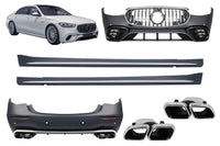 63-type tuning package compatible with Mercedes S Class W223 long wheelbase (after 2020), chrome elements