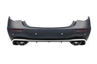 63-style tuning package compatible with long-wheelbase Mercedes S Class W223 (post-2020), with smoked chrome elements