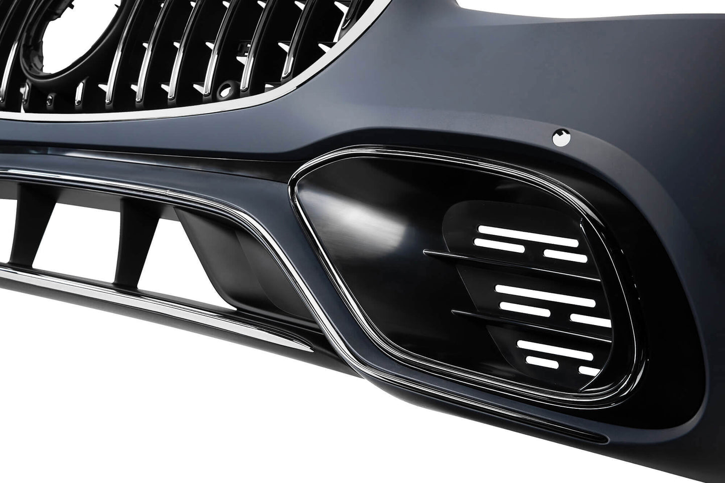 63-style tuning package compatible with long-wheelbase Mercedes S Class W223 (post-2020), with smoked chrome elements