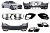 Pachet tuning tip 63 cu elemente cromate, compatibil cu Mercedes S-Class W223 (după 2020)