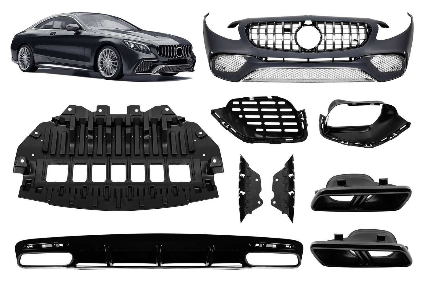 Pachet tuning tip 65 compatibil cu Mercedes S-Class C217 coupe (2014-2020)