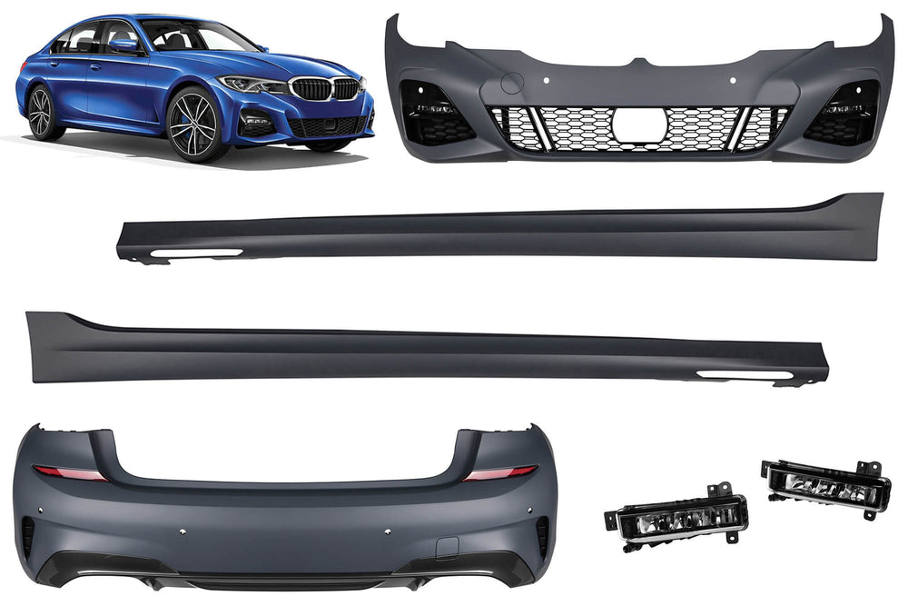 Pachet tuning compatibil cu BMW seria 3 G20 (dupa 2019), cu grila compatibila cu ACC