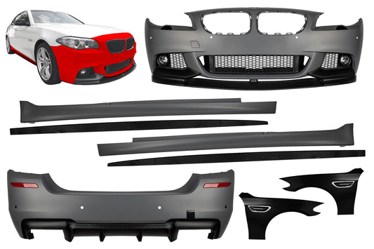 Pachet de tuning performance cu aripi tip M5 cu semnalizări compatibil cu BMW Seria 5 F10 (2010-2013)