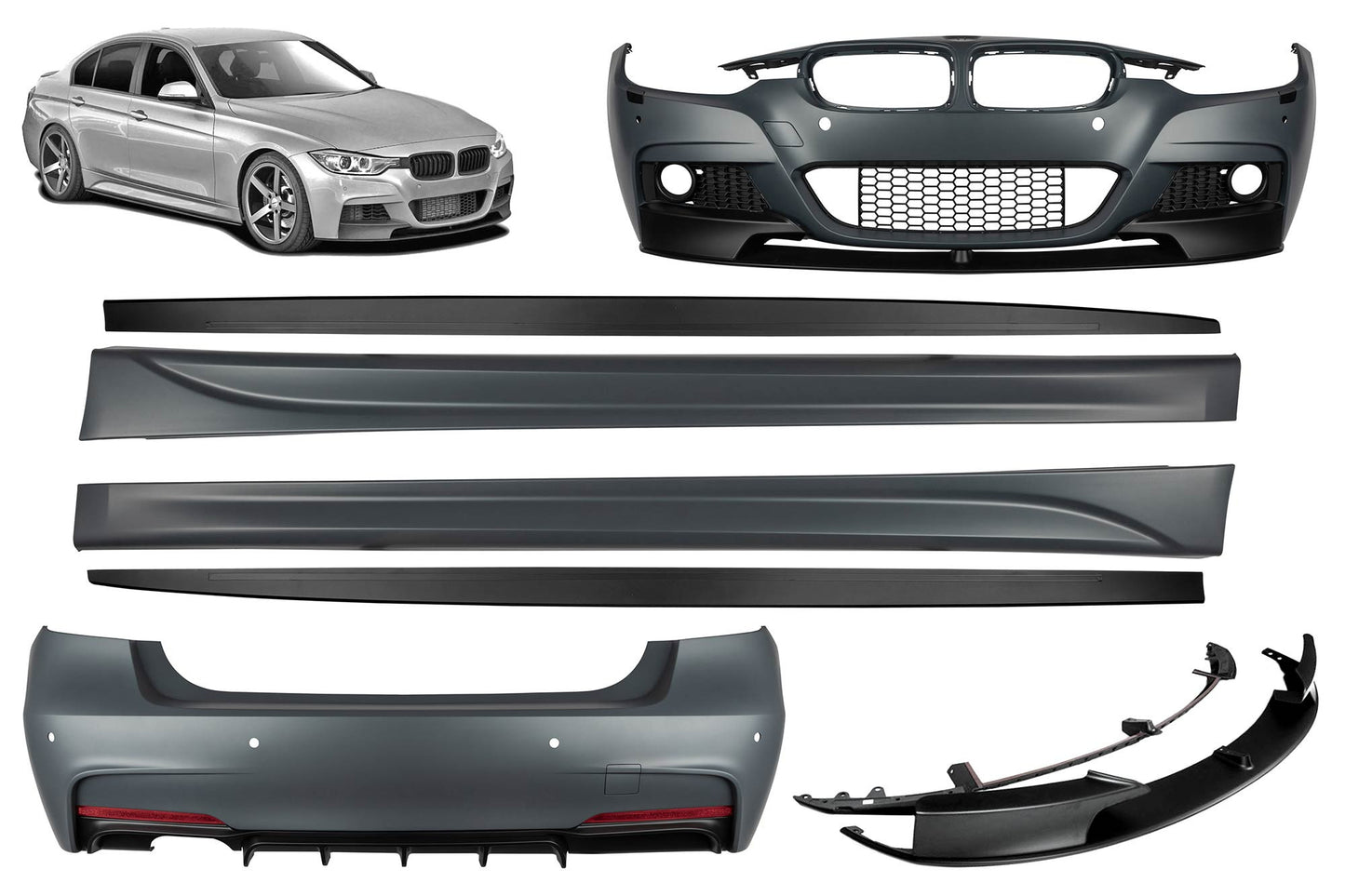 Pachet tuning compatibil cu BMW Seria 3 F30 sedan (2011-2019)