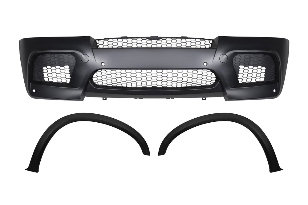 Tuning bară față compatibilă cu BMW X5 E70 (2010–2013), cu extensii pentru aripile față