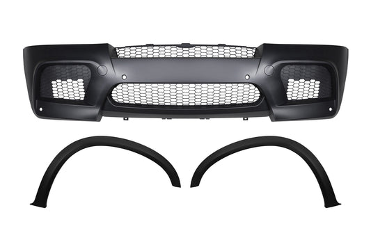 Tuning bară față compatibilă cu BMW X5 E70 (2010–2013), cu extensii pentru aripile față