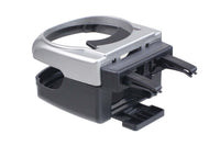 Universal cup holder, mounting on the ventilation grille, black with grey