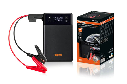 Bateria externa Osram BATTERYjumpstart 1000TI pentru pornirea motorului, cu compresor de anvelope, 12000mAh, 12V, 1000A