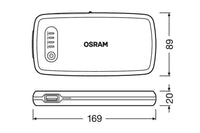 Baterie externa Osram Batterystart 200 pentru pornirea motorului, 6000mAh, 12V, 150-500A