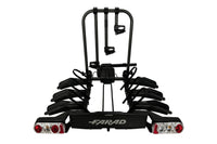 Suport bicicleta Farad pentru bara remorcare, model Susa, pentru 3 biciclete pana la 60 kg, cu spatiu pentru numar de inmatriculare