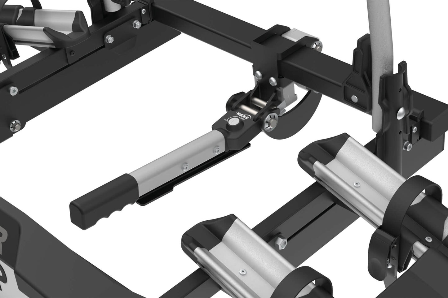 Suport bicicleta pentru carlig de remorcare Hakr model Trip 2 Top Plus, pentru 2 biciclete