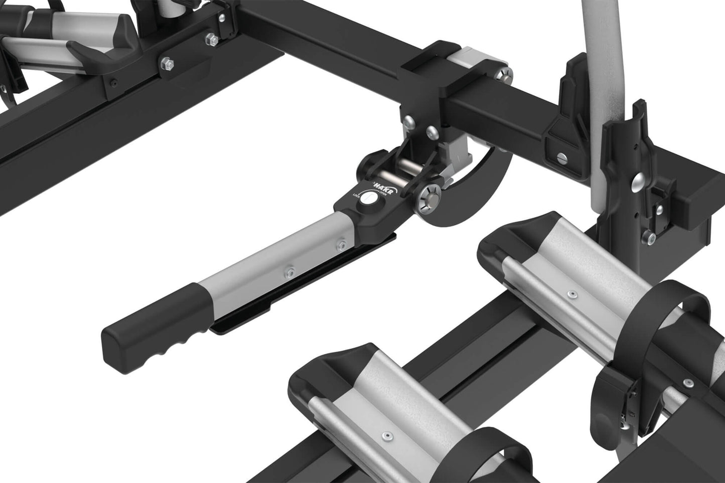 Suport bicicleta pentru masina Hakr model Trip 3 Top Plus, montaj pe bara de remorcare, pentru 3 biciclete