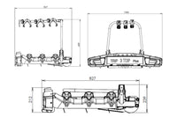 Suport bicicleta pentru masina Hakr model Trip 3 Top Plus, montaj pe bara de remorcare, pentru 3 biciclete