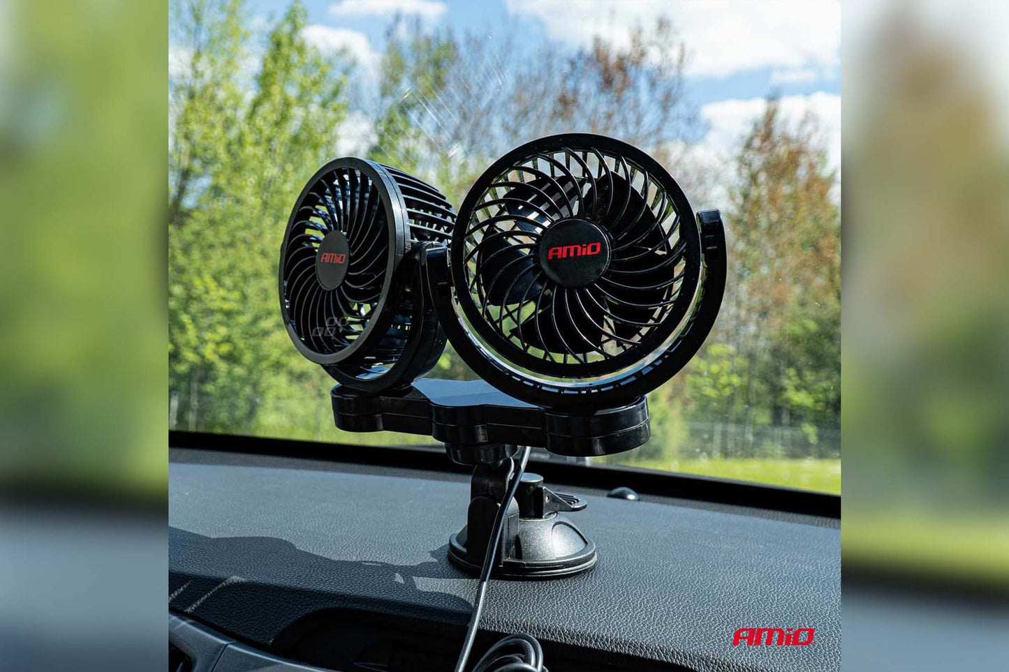 Ventilator auto Amio 2x4'', 12V