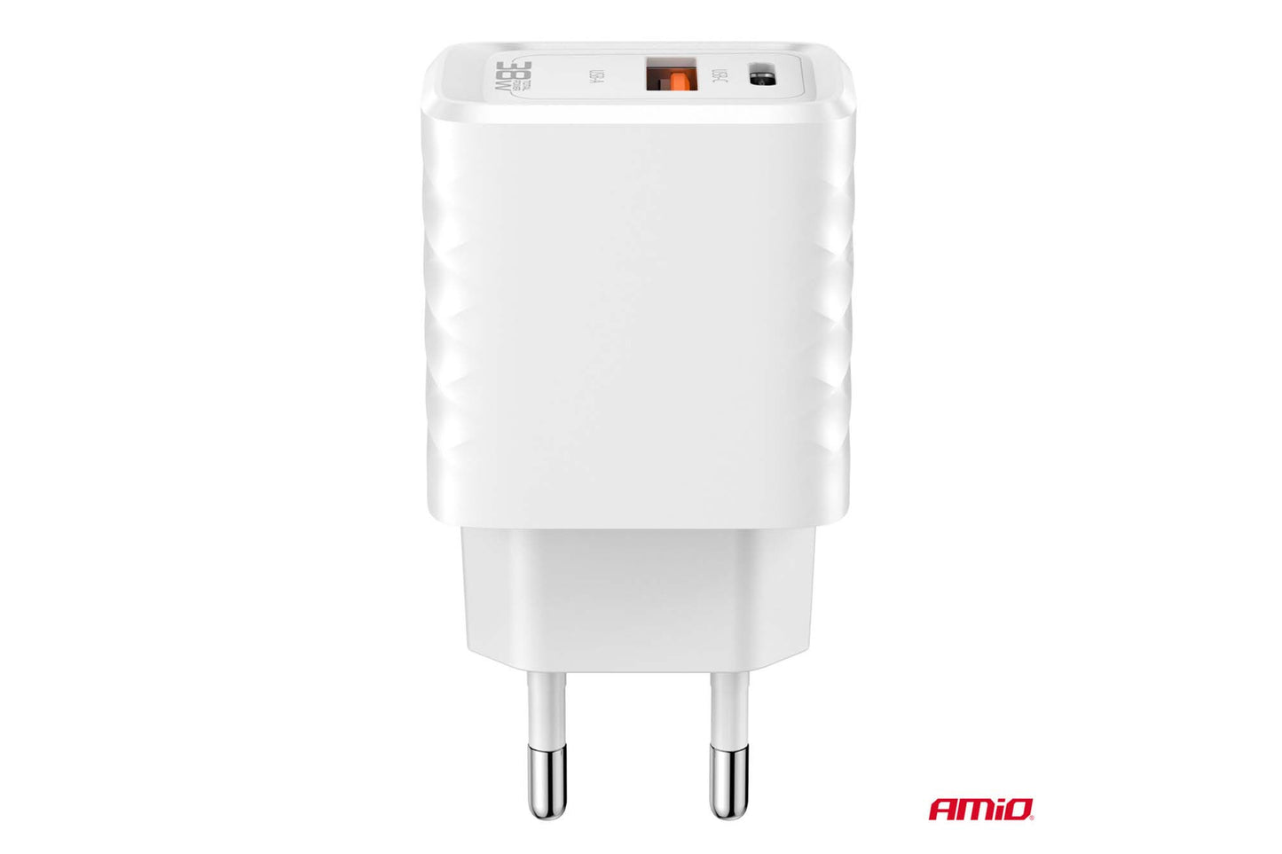 Incarcator rapid Amio cu port USB si Type-C, 220V, 38W