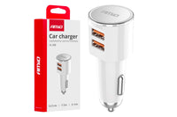 Incarcator auto Amio pentru bricheta cu 2 porturi USB, 12/24V, 17.5W, 3.4A