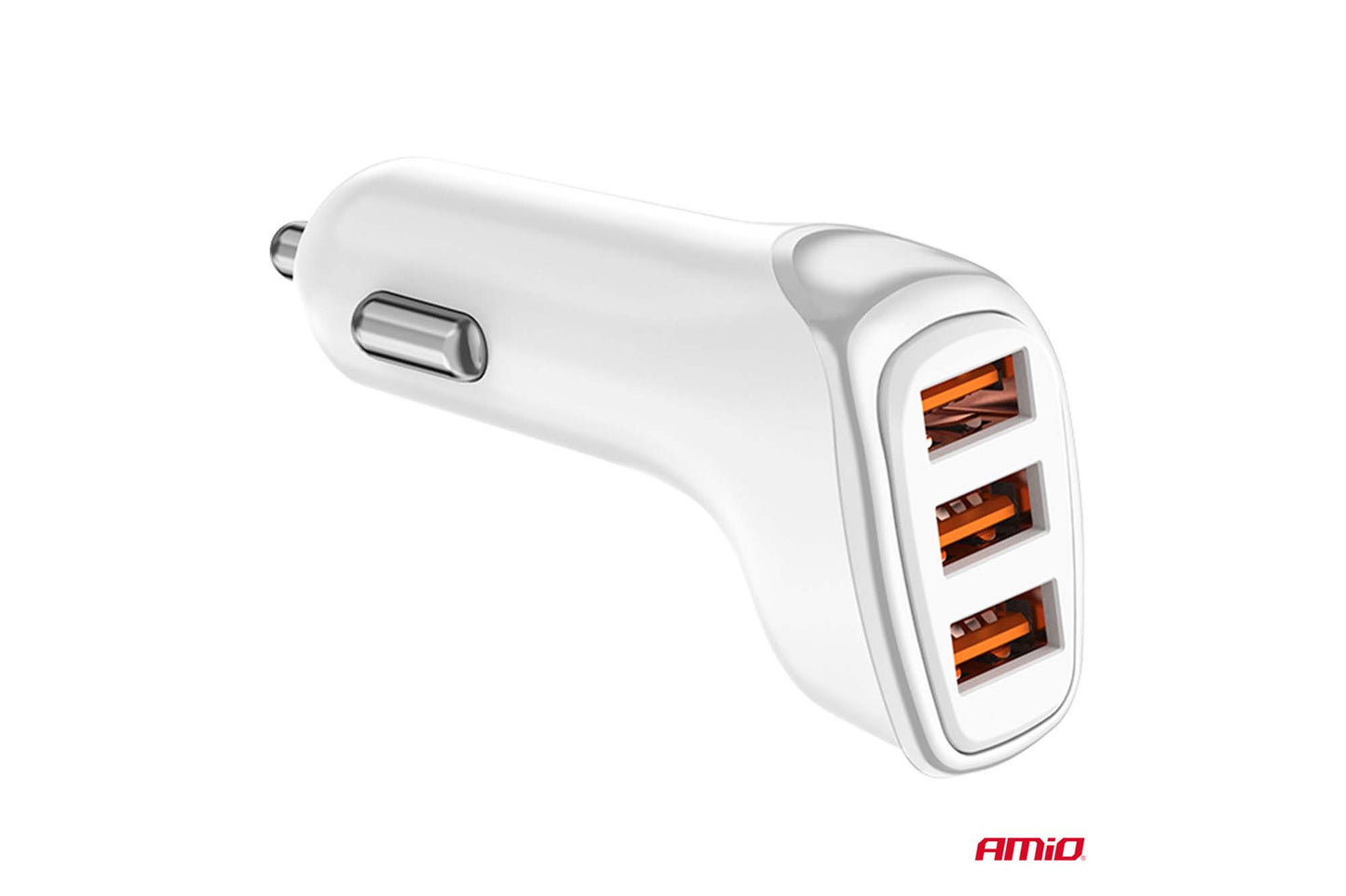 Incarcator auto Amio pentru bricheta cu 3 porturi USB, 12/24V, 15.5W, 3.1A