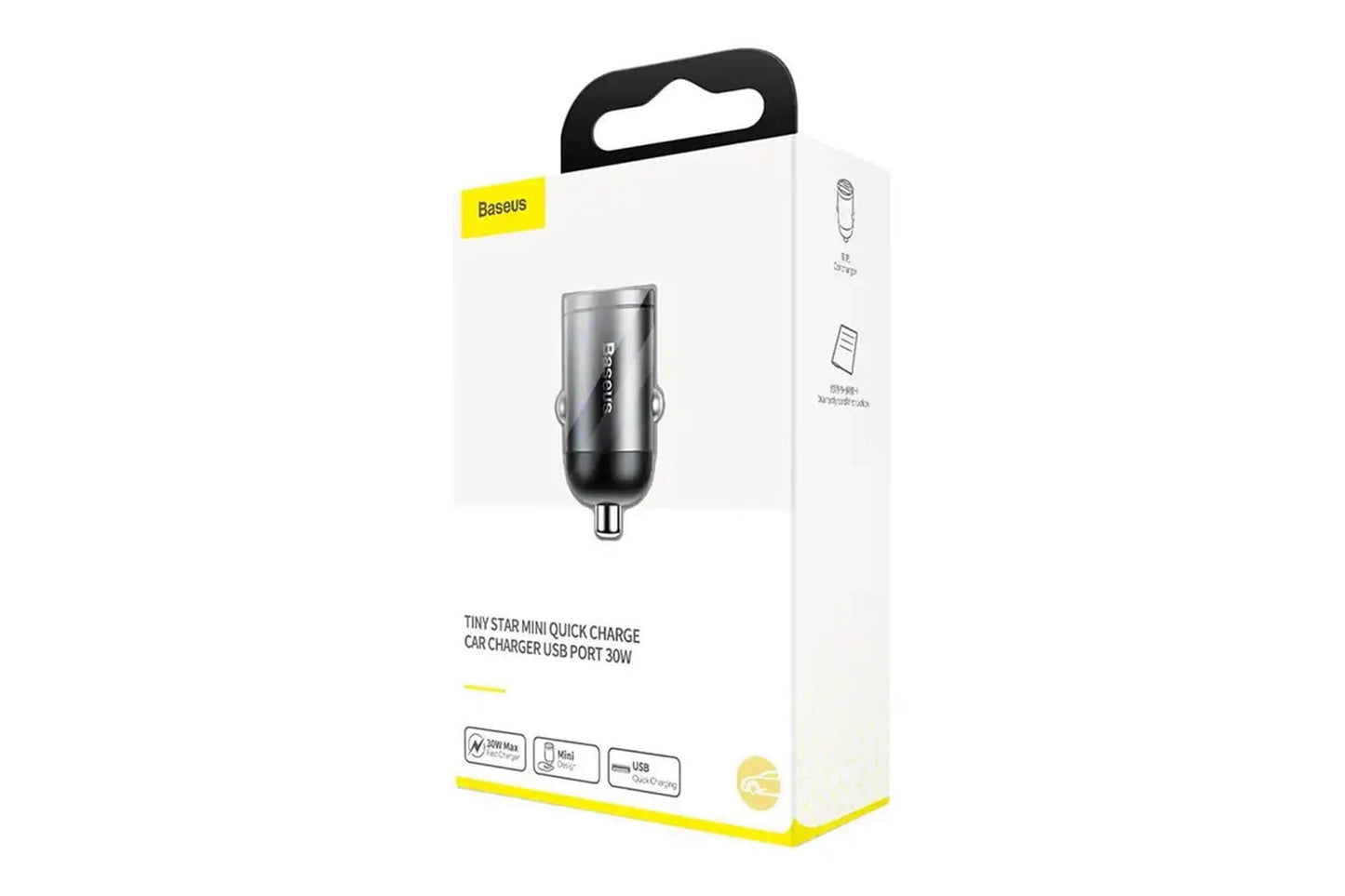 Baseus Tiny Star Mini is a high-quality car charger with 1 USB port, 12-24V compatible, 30W, 3A