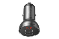 Baseus Car Charger with Digital Display and 2 USB Ports, 12-24V, 24W, 2.4A