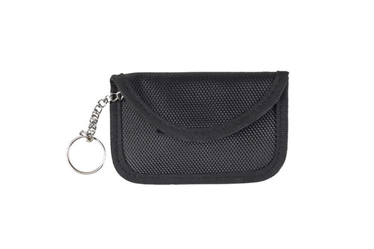 Husa RFID pentru cheie auto Amio, 100x65mm, cu inel metalic