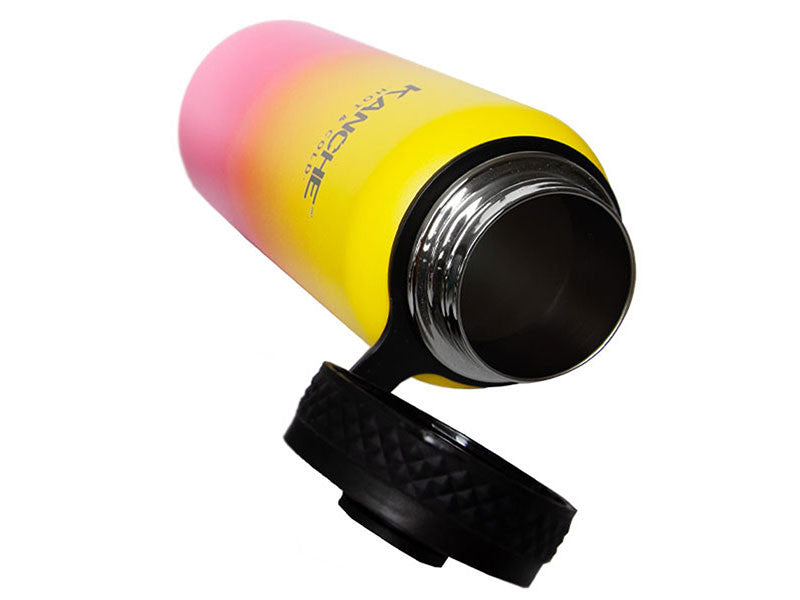Yellow-pink metallic thermos Kanche Travel with me, 960ml capacity