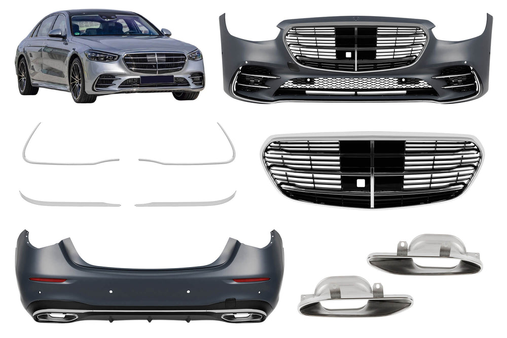 Silver tuning package compatible with Mercedes S class W223 (post 2020)