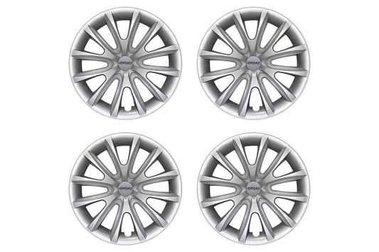 Capace roti Farad 15" model 240/15, gri cu dungi gri deschis si capace interioare, 4 bucati.