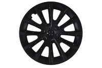 Capace roți Farad 16" model 240/16, negru lucios cu dungi gri deschis și capace interioare, 4 bucăți