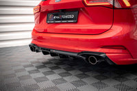 Diffuser Maxton Design versiunea 2 pentru bara spate ST a Ford Focus Estate (2018-), negru lucios