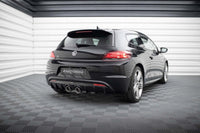 Difuser bara spate Maxton Design versiunea 3 pentru Volkswagen Scirocco R cu evacuari tip R32 (2011-2014), lac negru