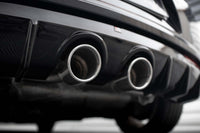 Difuser bara spate Maxton Design versiunea 3 pentru Volkswagen Scirocco R cu evacuari tip R32 (2011-2014), lac negru