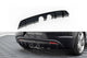 Difuser bara spate Maxton Design versiunea 3 pentru Volkswagen Scirocco R cu evacuari tip R32 (2011-2014), lac negru