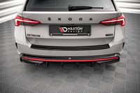 Maxton Design difuser pentru bara spate RS a Skoda Octavia (dupa 2020), negru lac