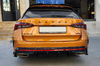 Maxton Design difuser pentru bara spate RS a Skoda Octavia (dupa 2020), negru lac