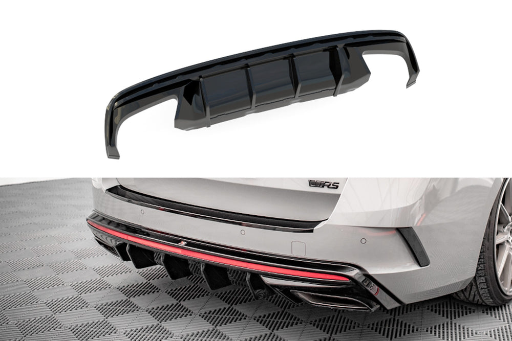 Maxton Design difuser pentru bara spate RS a Skoda Octavia (dupa 2020), negru lac
