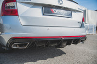 Maxton Design Diffuser for Skoda Octavia RS (2013-2019) rear bumper, gloss black