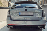 Maxton Design Diffuser for Skoda Octavia RS (2013-2019) rear bumper, gloss black