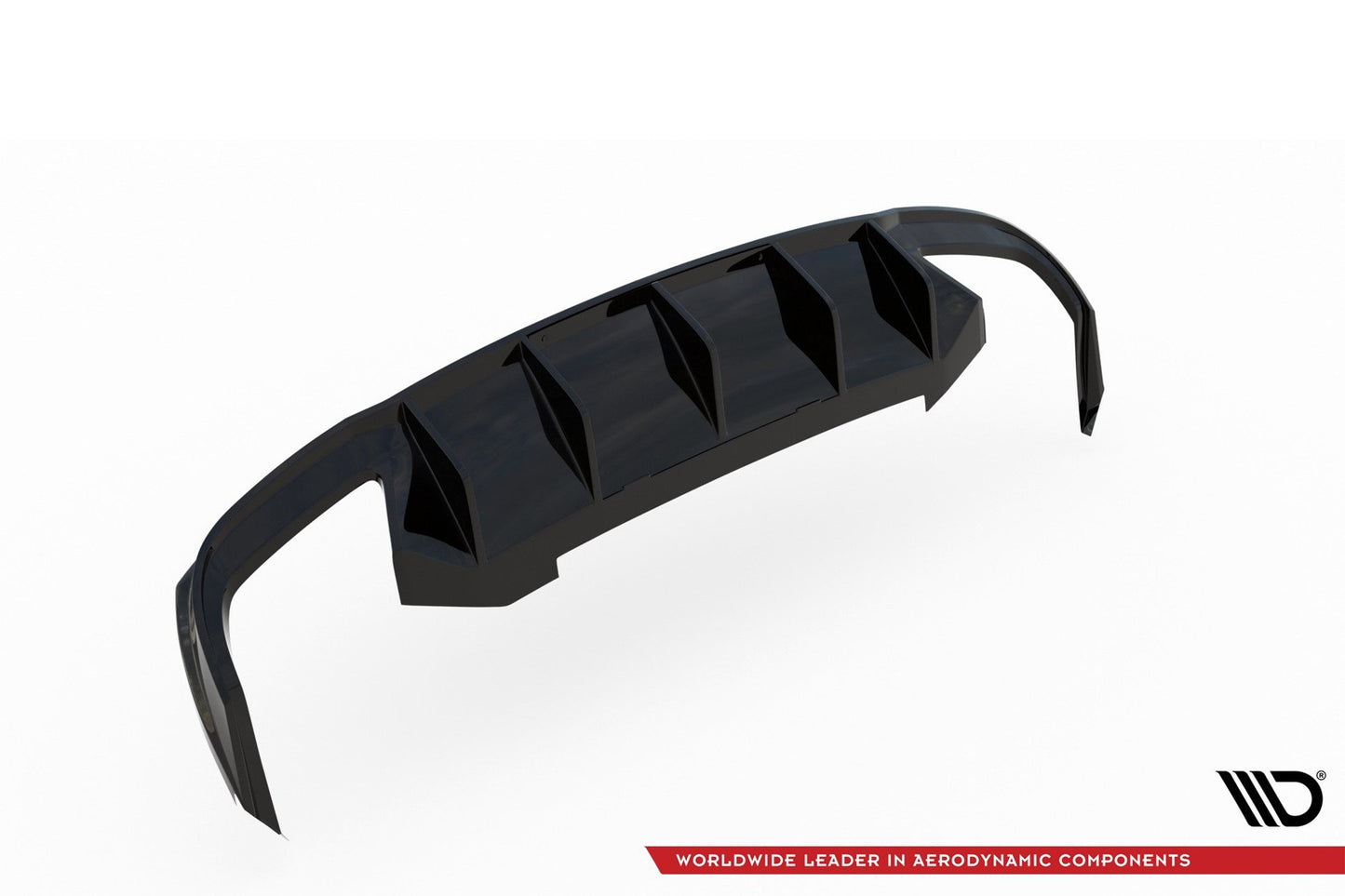 Maxton Design Diffuser for Skoda Octavia RS (2013-2019) rear bumper, gloss black