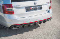 Maxton Design Rear Diffuser for Skoda Octavia RS (2013-2019) Bumper, Matte Black
